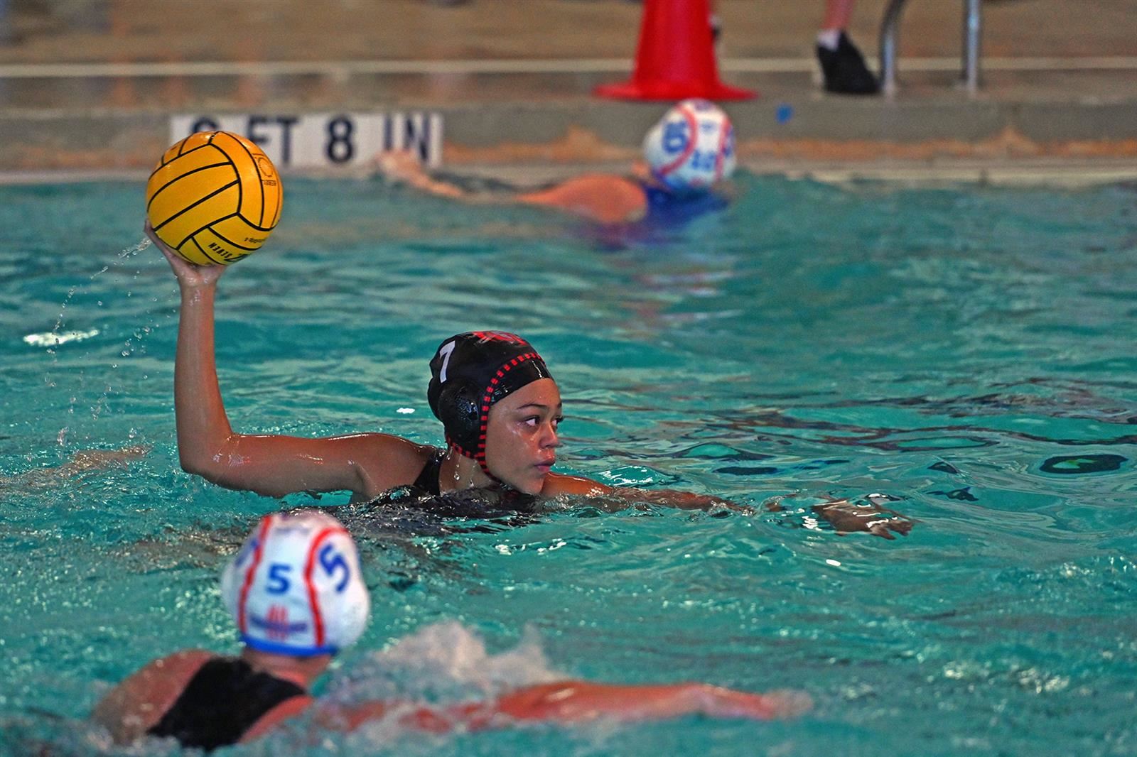 Cypress Lakes High School freshman Syndey Lane earned second-team honors on the District 16-6A girls’ water polo team.